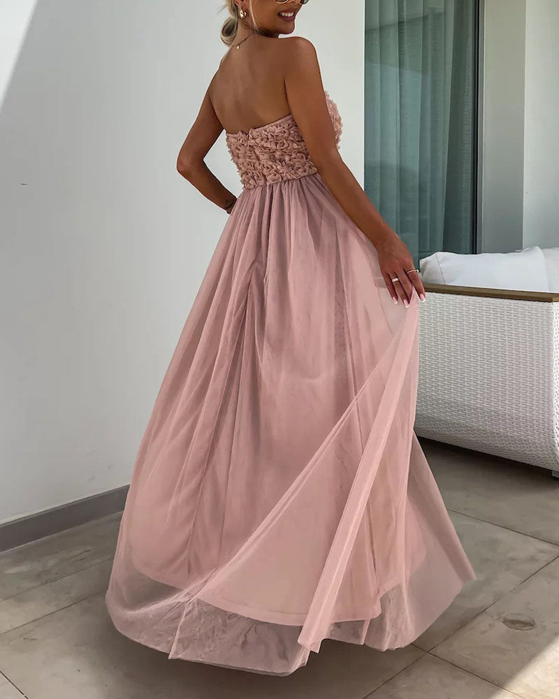 Katrine | Strapless maxi dress